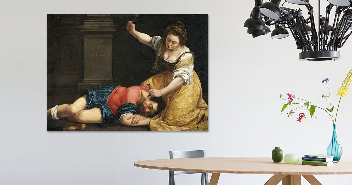 Jael And Sisera Artemisia Gentileschi On Canvas Poster Wallpaper And jael-and-sisera-artemisia-gentileschi-on-canvas-poster-wallpaper-and